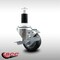 Service Caster 3'' SS Thermoplastic Rubber Swivel 1-3/8'' Expanding Stem Caster with Brake SCC-SSEX20S314-TPRB-TLB-138 - alternate 3